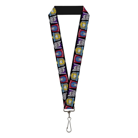 Transformers Lanyard, Transformers Character Trio Face and Name Icons Multi Color, Elastic