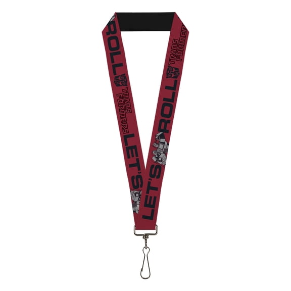 Transformers Lanyard, Transformers Optimus Prime and Bumblebee Lets Roll Red Black, Elastic
