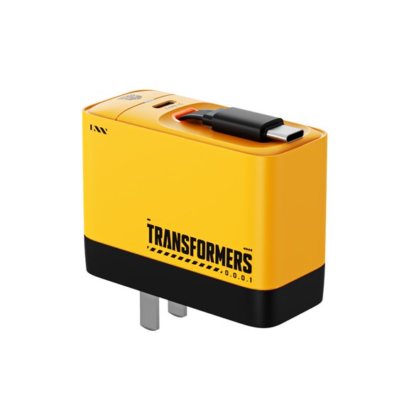 Transformers Licensed 40W GaN USB-C Fast Charger, Bumblebee Yellow Wall Charger, PD 3.0/QC 3.0, Foldable US Plug, Compact Travel Type-C Charging Adapter for iPhone, Samsung, Pixel, iPad