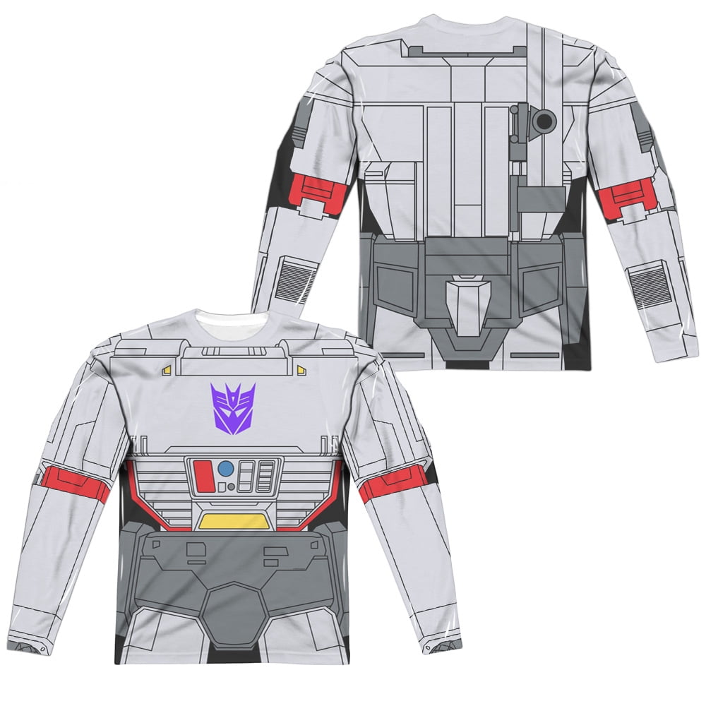 Transformers - Megatron Costume (Front/Back Print) - Regular Fit Long Sleeve Shirt - XXX-Large