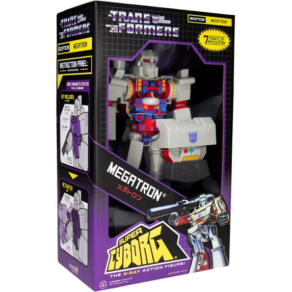 TRANSFORMERS SUPER CYBORG - MEGATRON (G1 CLEAR CHEST)