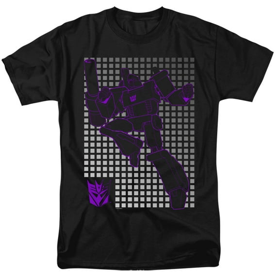 Transformers Megatron Grid S/S Adult 18/1 T-Shirt Black