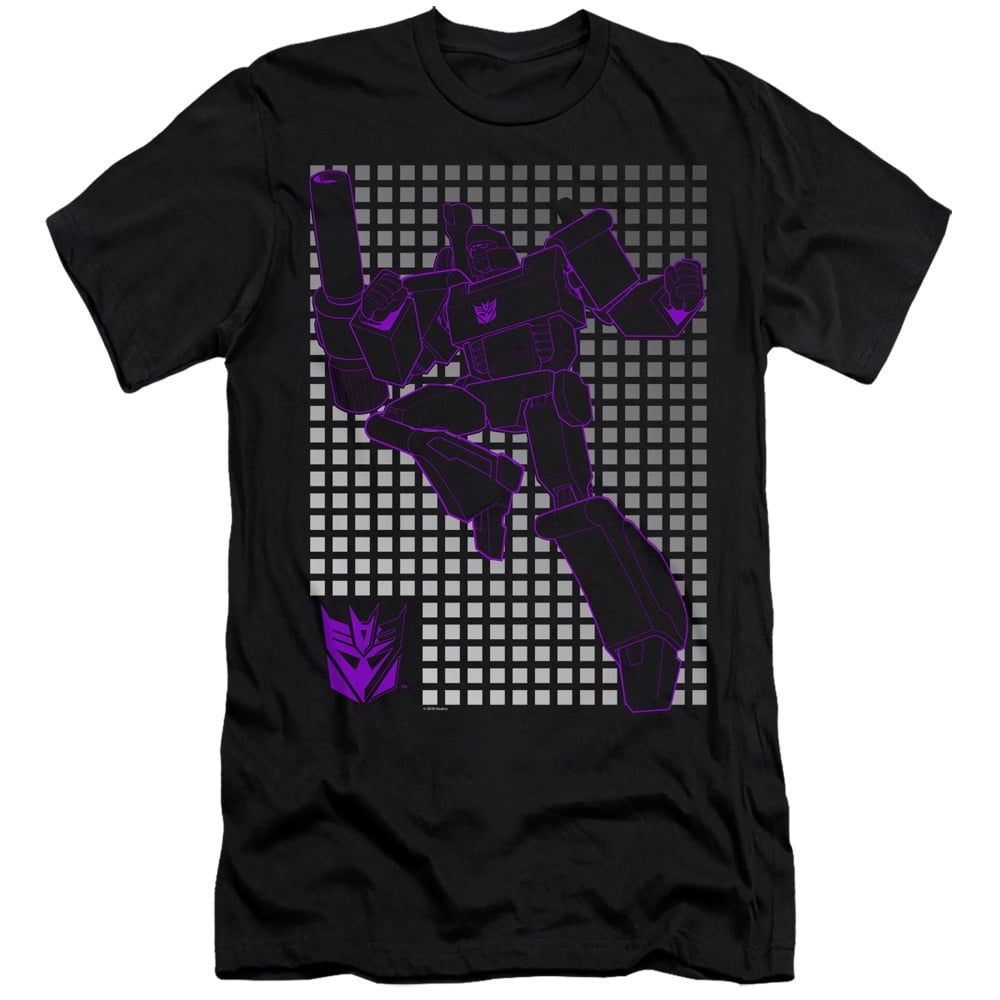 Magatron Grid Transformers Megatron Grid S/S Adult 30/1 T-Shirt Black - Walmart.com