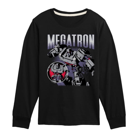 Transformers - Megatron Tee - Youth Boys Long Sleeve Graphic T-Shirt