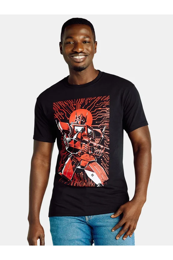 Men's & Big Men's Optimus Prime Graphic Tee with Short Sleeves, Sizes S-3XL