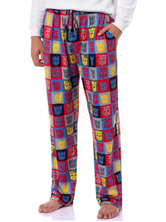 Transformers Men's Square Panel Optimus Prime Bumblebee Sleep Pajama Pants