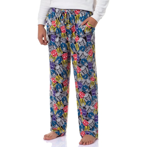 Transformers Men's Tossed Print Autobots Adult Sleep Lounge Pajama Pants