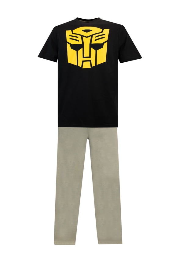 Mens Autobots Pajamas Yellow Sizes S-XXL