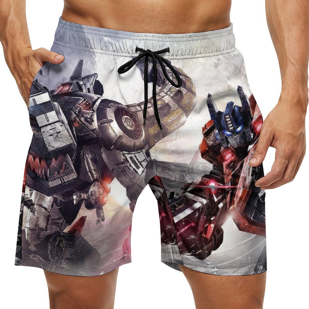 Transformers Mens Swim Trunks Quick Dry Board Shorts with Mesh Lining ...