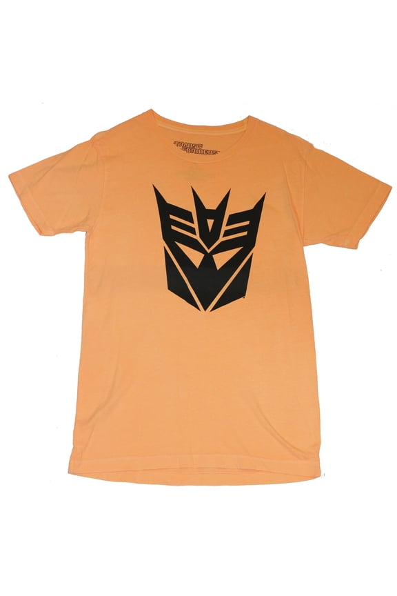 Mens T-Shirt -  Classic All Black Decepticon Logo Image (Large)