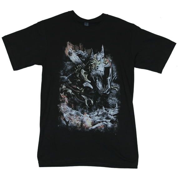 Transformers Mens T-Shirt - Movie Style Grimlock Wreacking Havoc Image (Small)
