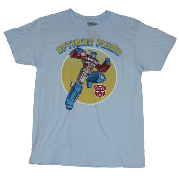 Transformers Mens T-Shirt -  Optimus Prime Rushing In Circle Image (Medium)