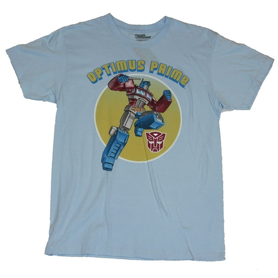 Transformers Mens T-Shirt - Optimus Prime Rushing In Circle Image (Medium)