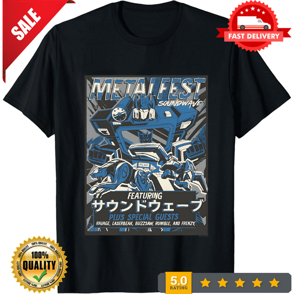 Transformers Metal Fest Soundwave Comic Style Poster T-Shirt, NEW TRENDING ITEM-TH82944