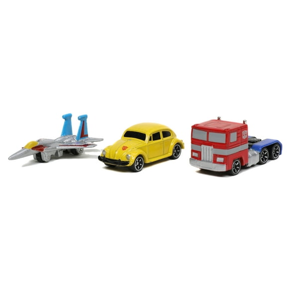 Transformers G1 Nano 3-Pack Die-Cast Play Vehicles - Starscream, Bumblebee, Optimus Prime