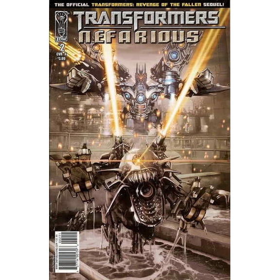 Transformers: Nefarious #2A VF ; IDW Comic Book