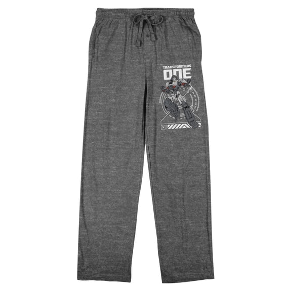 Transformers One Optimus Prime Men's Heather Gray Sleep Pajama Pants-Large