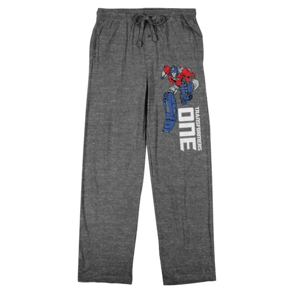 Transformers One Optimus Prime Men's Heather Gray Sleep Pajama Pants-Medium