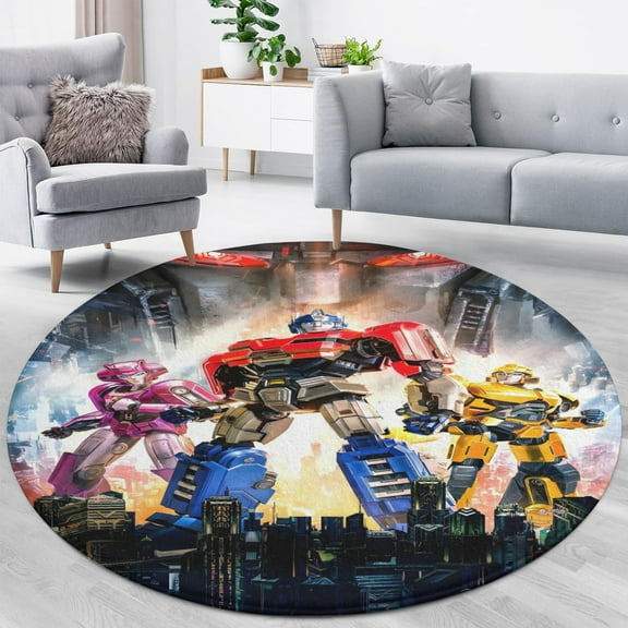 Transformers One Round Floor Mat Cozy, Durable, Decor-Ready.80x80cm,31.5"  31.5"