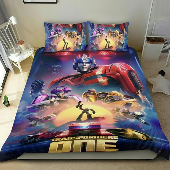 Transformers One-themed Bed Sheet Set Three Piece Set Comfortable And Skin Friendly Unique Design Home Decor Gifts For Family Friends fans36x75Inches90cm*190cm