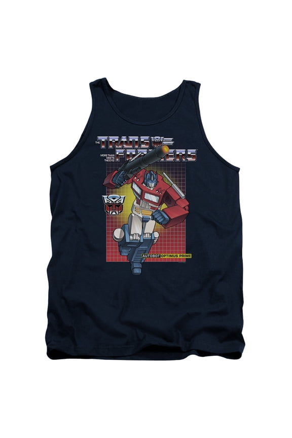 Transformers Optimus Prime Adult Tank Top Navy