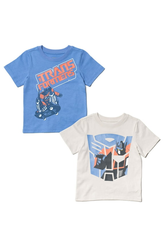 Optimus Prime Big Boys 2 Pack T-Shirts Toddler to Big Kid