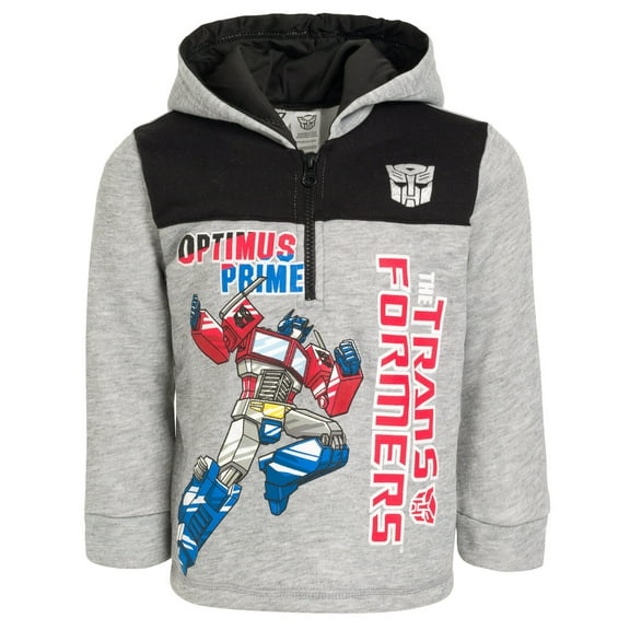 Transformers Optimus Prime Fleece Half Zip Hoodie Toddler to Big Kid