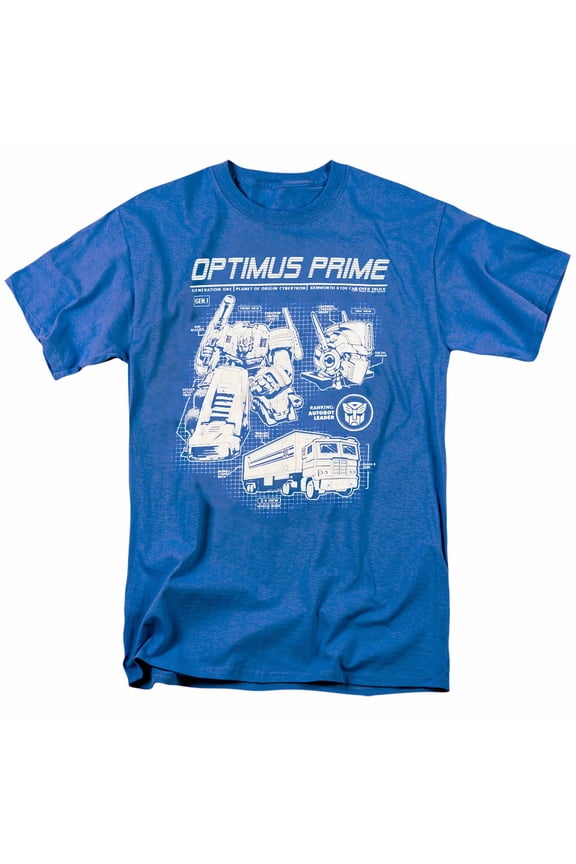 Optimus Prime Tech Specs Adult T-Shirt S