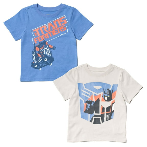 Transformers Optimus Prime Toddler Boys 2 Pack T-Shirts Toddler to Big Kid