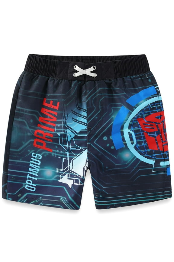 Optimus Prime UPF 50+ Swim Trunks Bathing Suit (Boys), Sizes 4-12