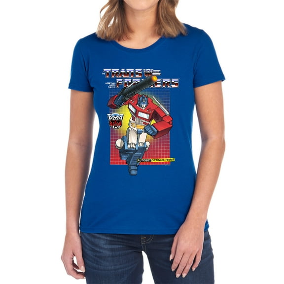 Transformers Optimus Prime Women's T Shirt, Royal, Small