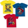 thumbnail image 1 of Transformers Optimus Prime and Bumblebee Boys 3 Pack Short Sleeve T-Shirts Tees for Little Kids, 1 of 7