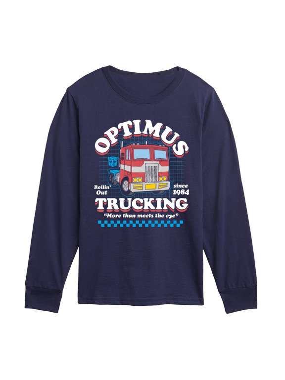- Optimus Trucking Boys' Long Sleeve Graphic T-Shirt