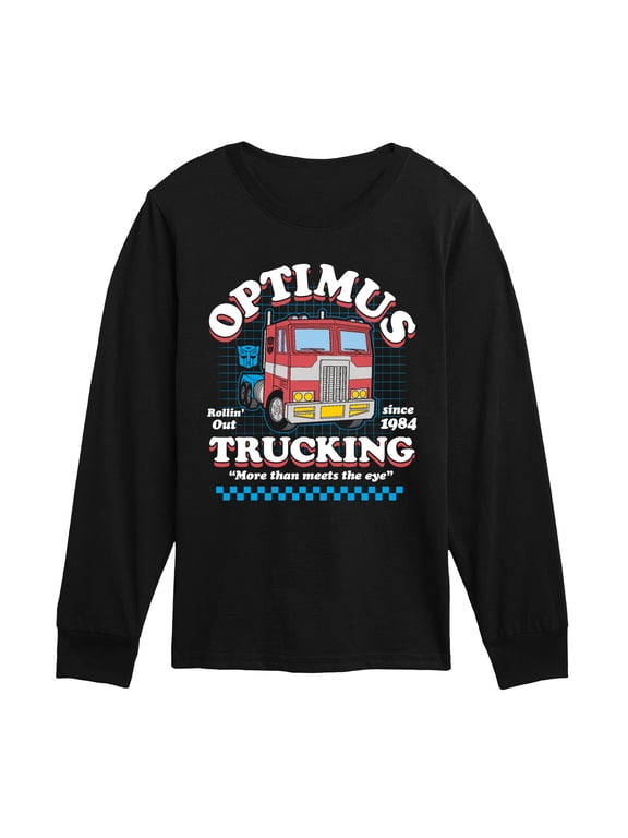 - Optimus Trucking Boys' Long Sleeve Graphic T-Shirt