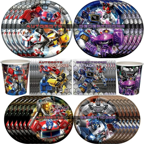 Transformers Party Tableware Classic Set for 16 Guests