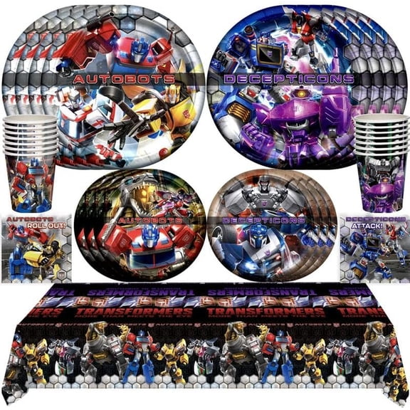 Transformers Party Tableware Deluxe Set for 16 Guests