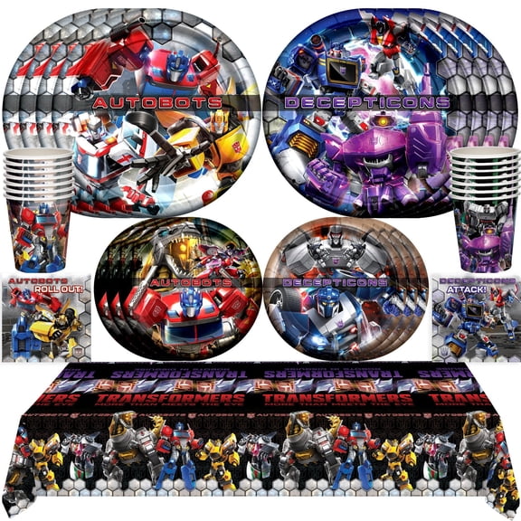 Transformers Party Tableware Deluxe Set for 32 Guests