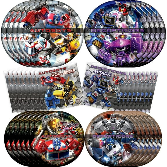 Transformers Party Tableware Starter Set for 16 Guests