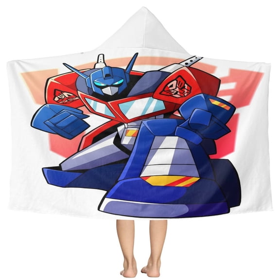 Transformers Pattern Beach Poncho - Microfiber - Towel - Kids Lightweight And Practical Essential For Beach Vacation