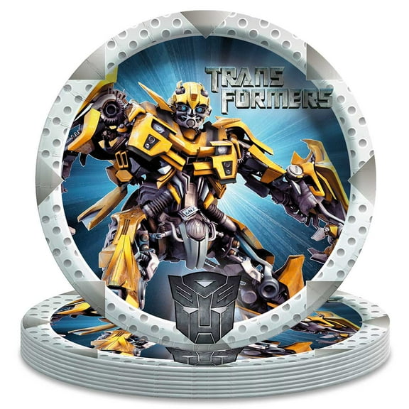 Transformer Birthday Decorations Plates Party Supplies Tableware Disposable Dinnerware