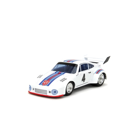 Transformers Porsche 935 Turbo #4 "Jazz", White - Jada Toys 34793 - 1/32 Scale Diecast Model Car