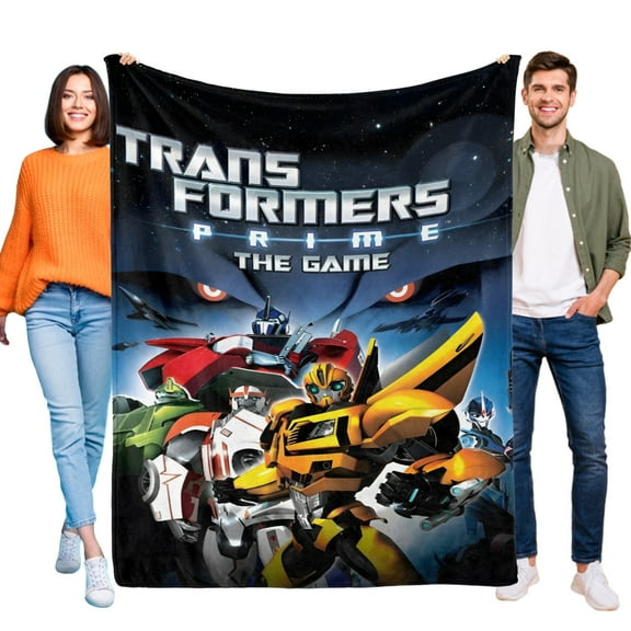 Transformers: Prime Blanket for Kids, Soft Warm Flannel Throw Blanket for Boys Girls, 60x80 Inch Small Blanket for Sofa Couch Gifts Home Decor