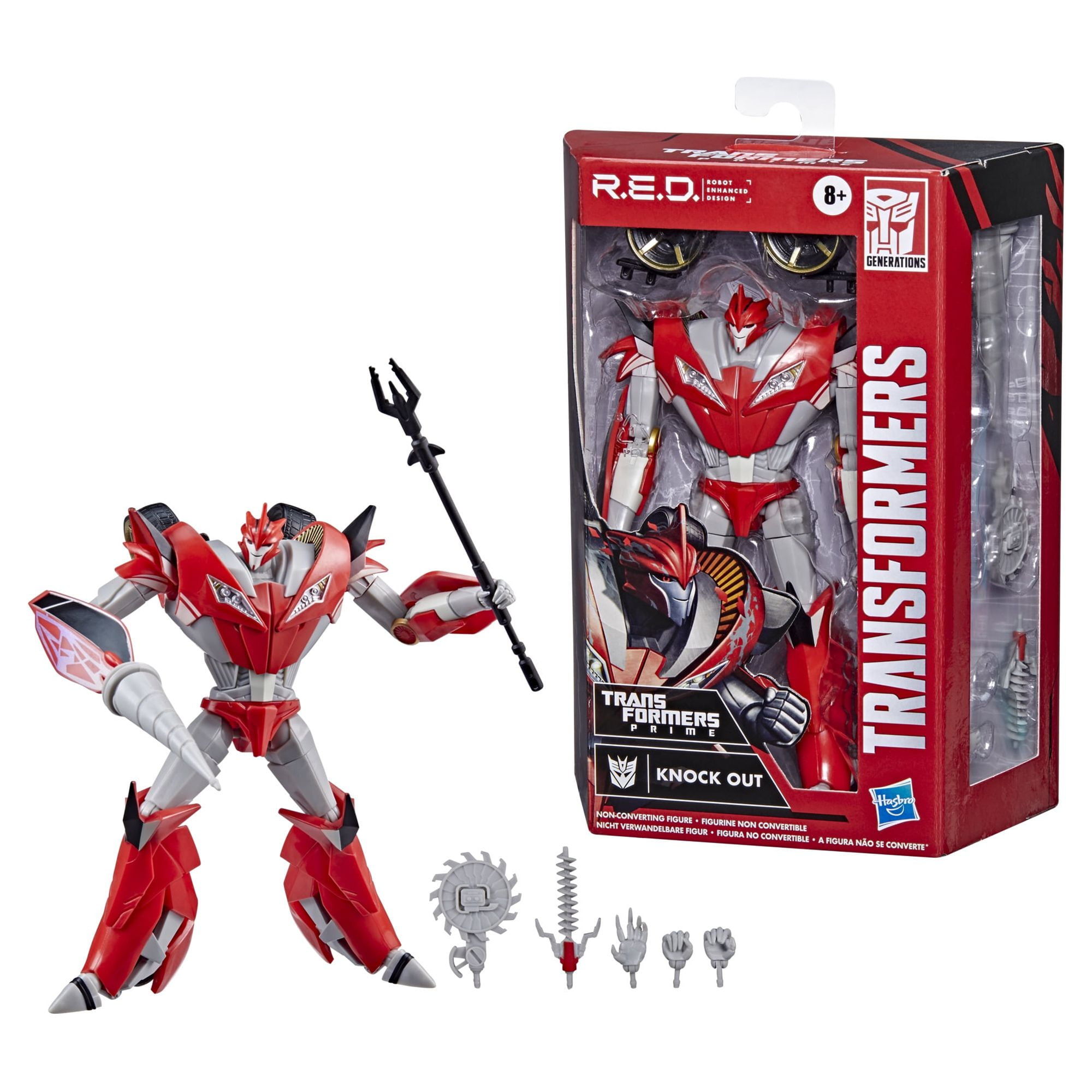 Transformers: R.E.D. Prime Knockout Kids Toy Action Figure for