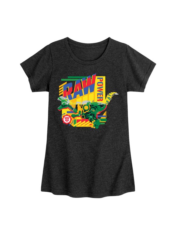 - Raw Power Girls' Fitted Short Sleeve Graphic T-Shirt