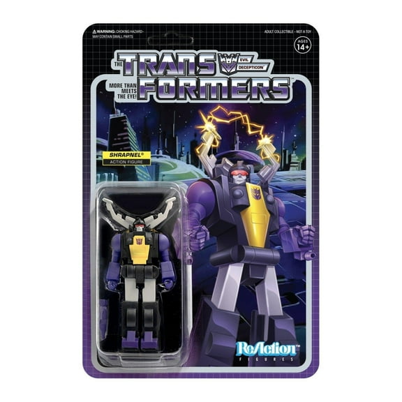 Transformers ReAction Wave 2 Shrapnel Decepticon Action Figure Articulated Super7