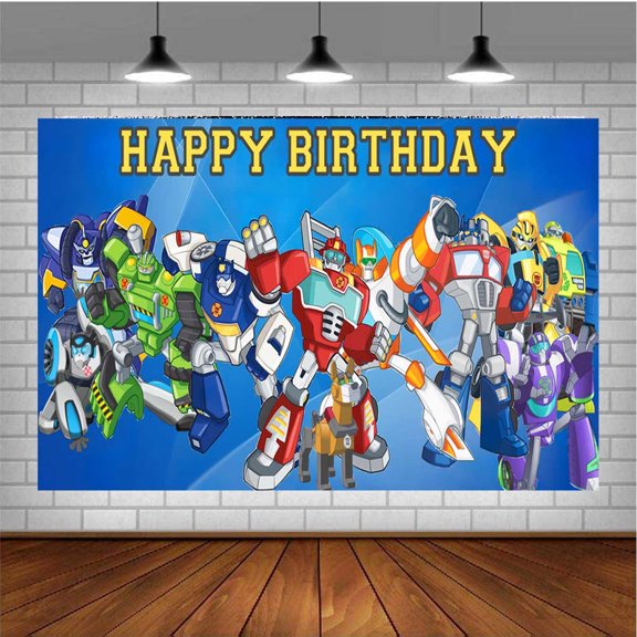Rescue Bots Banner Poster Wall Decor Birthday Backdrop Background Party Supplies Taspestry