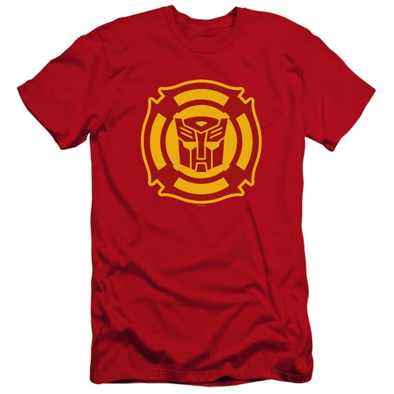 Transformers - Rescue Bots Logo - Premium Slim Fit Short Sleeve Shirt - Large