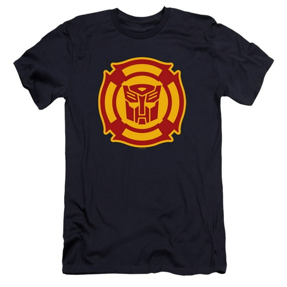 Transformers - Rescue Bots Logo - Premium Slim Fit Short Sleeve Shirt - X-Large