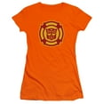thumbnail image 1 of Transformers Rescue Bots Logo S/S Junior Women's T-Shirt Sheer Orange, 1 of 1