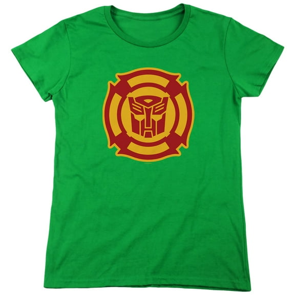 Transformers Rescue Bots Logo S/S Women's T-Shirt Kelly Green